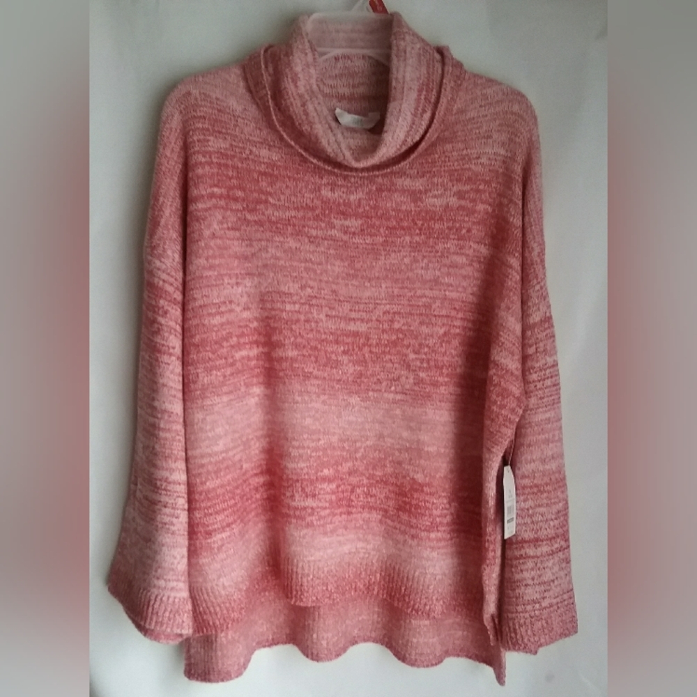 Elegant Time & Tru Coral Cowl Neck Sweater - Picture 4 of 6